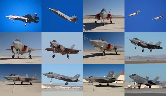 2 chiếc tiêm kích hiện đại F-35A Lightning II trong số những chiếc đầu tiên được bàn giao cho Căn cứ không quân Mỹ Eglin, bang Florida đã tham gia những màn trình diễn đầu tiên với các tiêm kích phổ dụng F-16 của Không quân Hoa Kỳ.